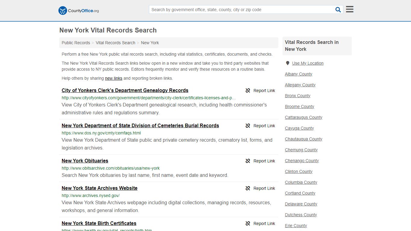 Vital Records Search - New York (Birth, Death, Marriage & Divorce Records)